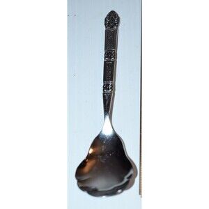 Oneida CORONATION Sugar Shell Spoon Stainless Steel Black Accent replacement